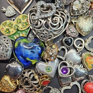 Elegant Heart Pendant Collection in Silver and Gold